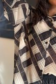 Ainsley Plaid Chiffon Blouse Stone